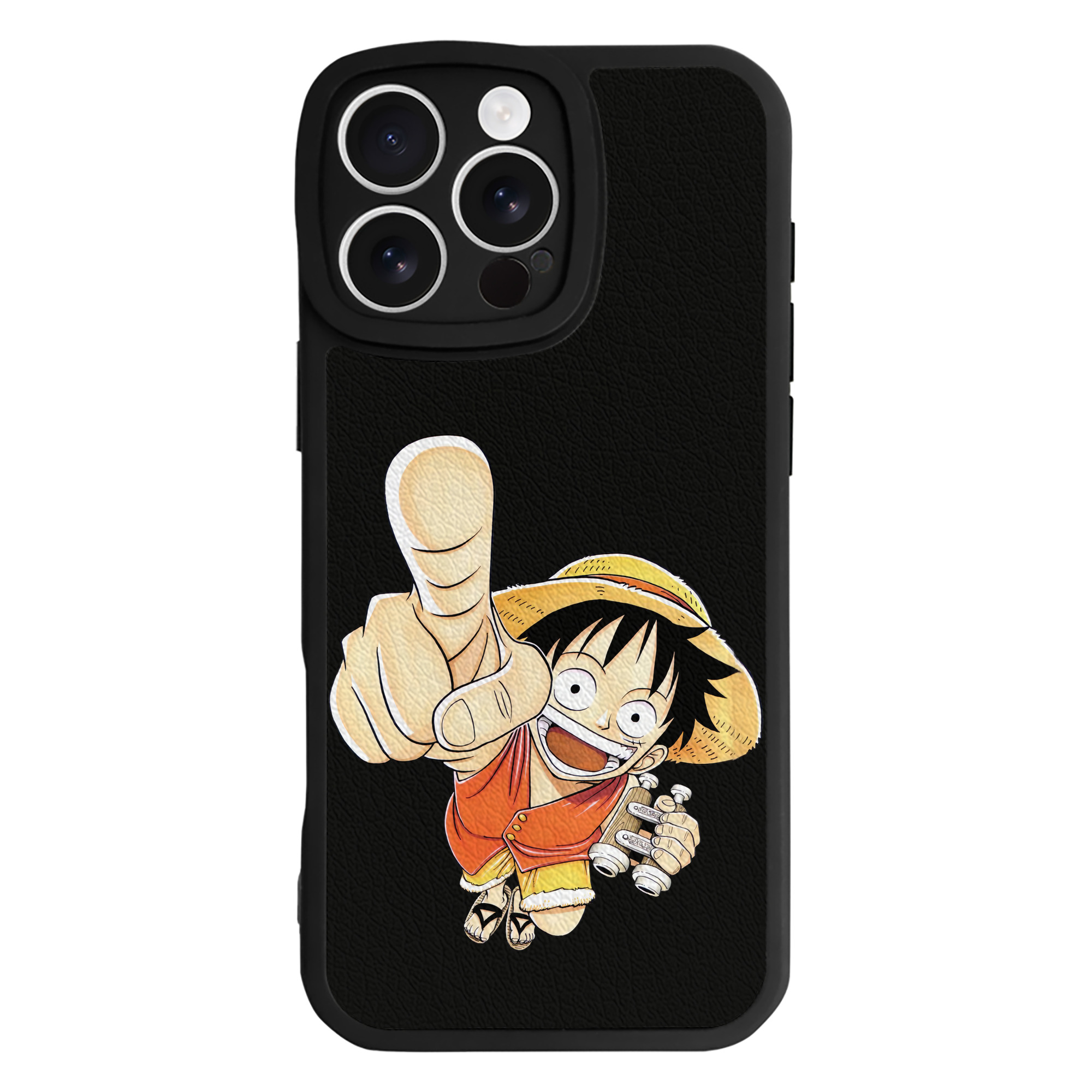 （画像用） ワンピース モンキー・D・ルフィ ONE PIECE Monkey D. Luffy 【iPhone 16シリーズ対応】シリコンスマホケース（レザー調） 材質：シリコン